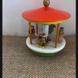 German Wooden Carousel Ornament